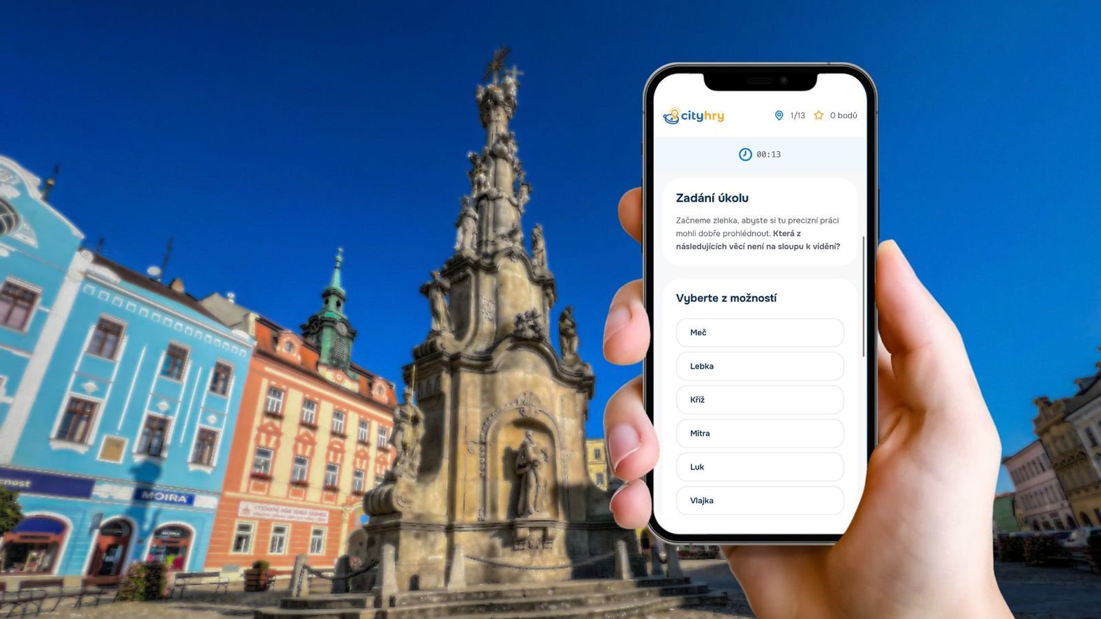 Náhledový obrázek - S telefonem v ruce se vydáte objevovat město. Cityhra vás zavede k jeho nejzajímavějším místům, představí vám jejich příběhy a připraví originální úkoly, které budete řešit přímo na trase.