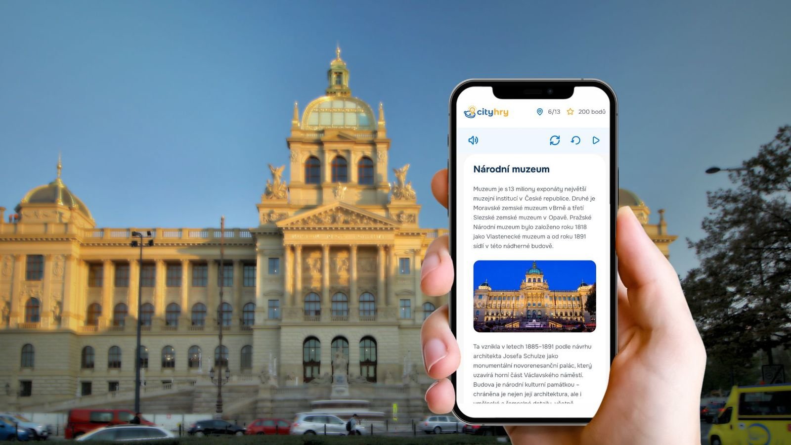 Náhledový obrázek - S telefonem v ruce se vydáte objevovat město. Cityhra vás zavede k jeho nejzajímavějším místům, představí vám jejich příběhy a připraví originální úkoly, které budete řešit přímo na trase.