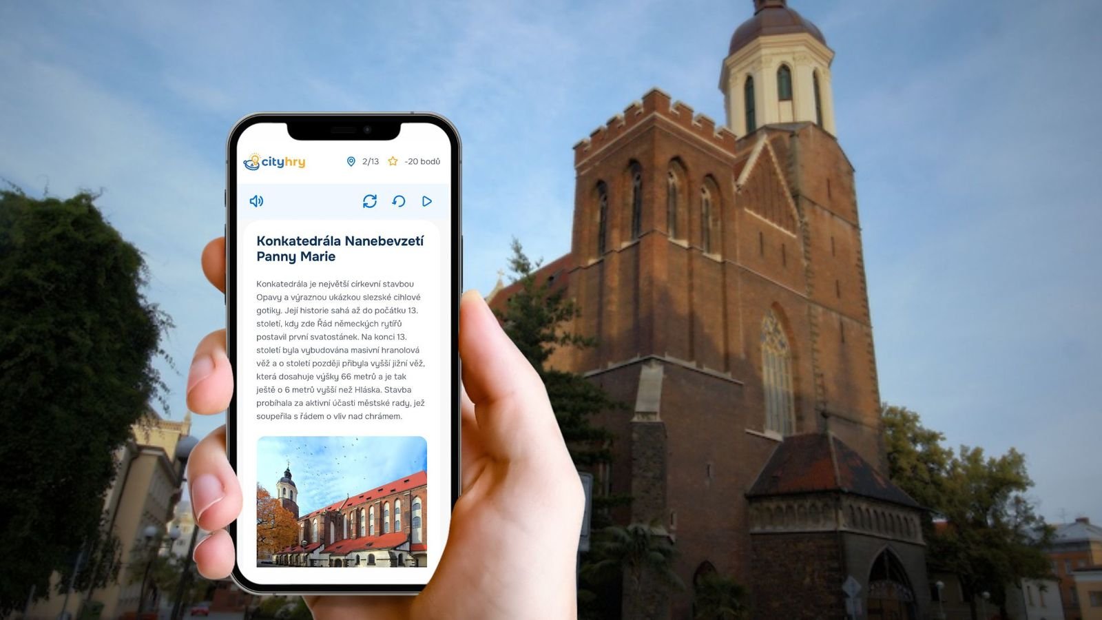 Náhledový obrázek - S telefonem v ruce se vydáte objevovat město. Cityhra vás zavede k jeho nejzajímavějším místům, představí vám jejich příběhy a připraví originální úkoly, které budete řešit přímo na trase.