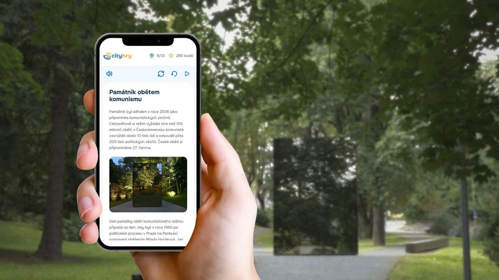 Náhledový obrázek - S telefonem v ruce se vydáte objevovat město. Cityhra vás zavede k jeho nejzajímavějším místům, představí vám jejich příběhy a připraví originální úkoly, které budete řešit přímo na trase.